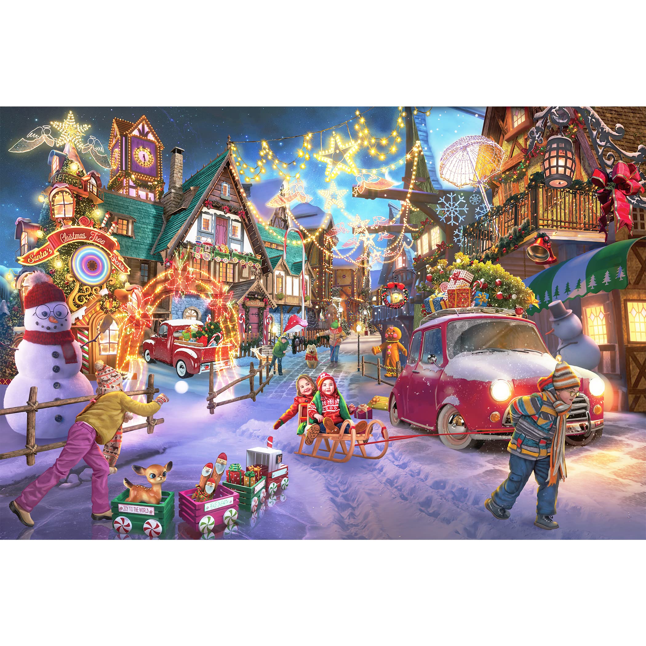 Tektalk 1000 Piece Wooden Puzzle Jigsaw Puzzle for Teens & Adults (Christmas Entertainment)