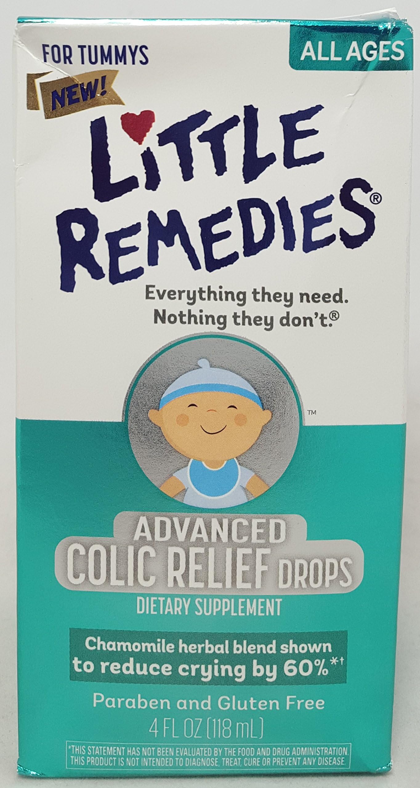 Little Remedies Advanced Colic Relief Drops, 4 Fluid Ounce Per Bottle (4 Bottles)
