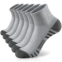 Airacker Athletic Quarter Socks with Cushion