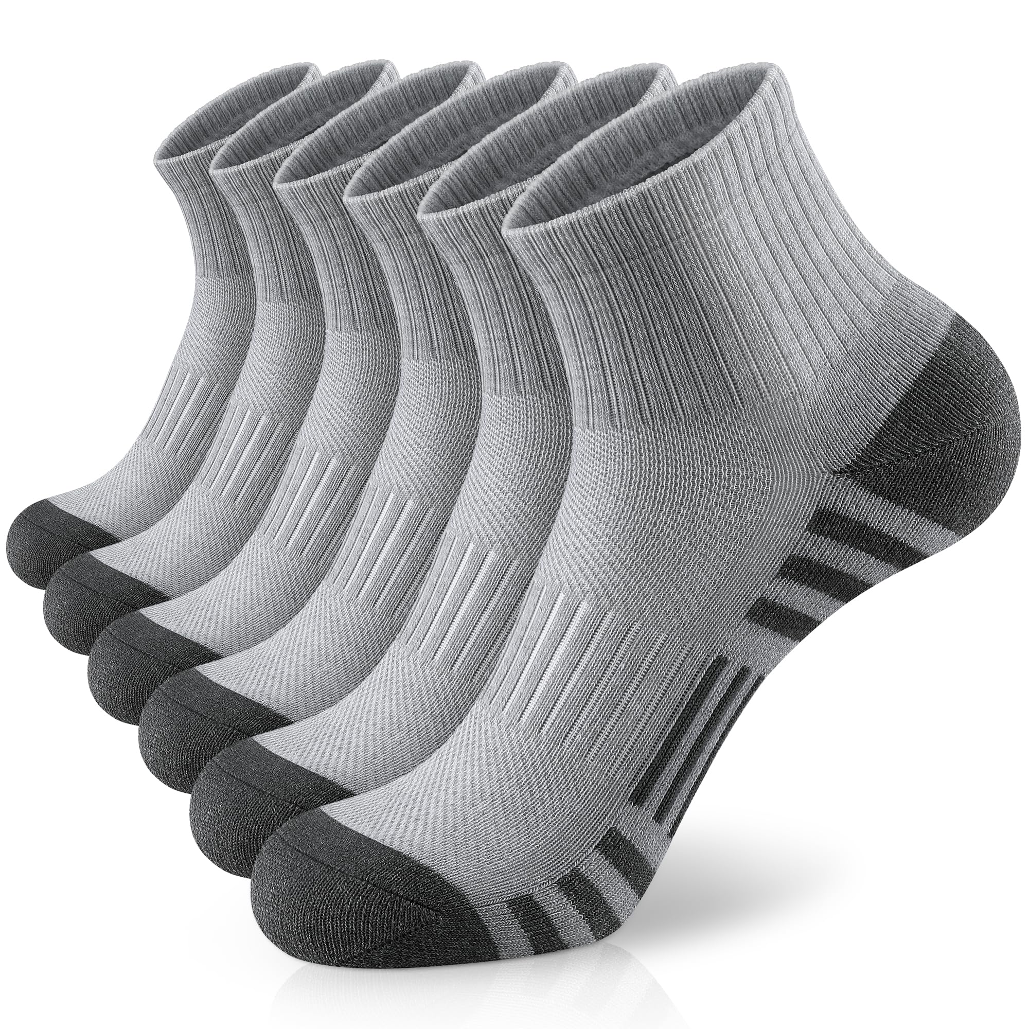 Airacker Athletic Quarter Socks with Cushion