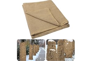 ANPHSIN 30ftx23.6in Natural Burlap Plant Covers Freeze Protection - Winter Frost Blankets Cloth Fabric Roll for Outdoor Bushes Trees Potted Plants Cold Weather
