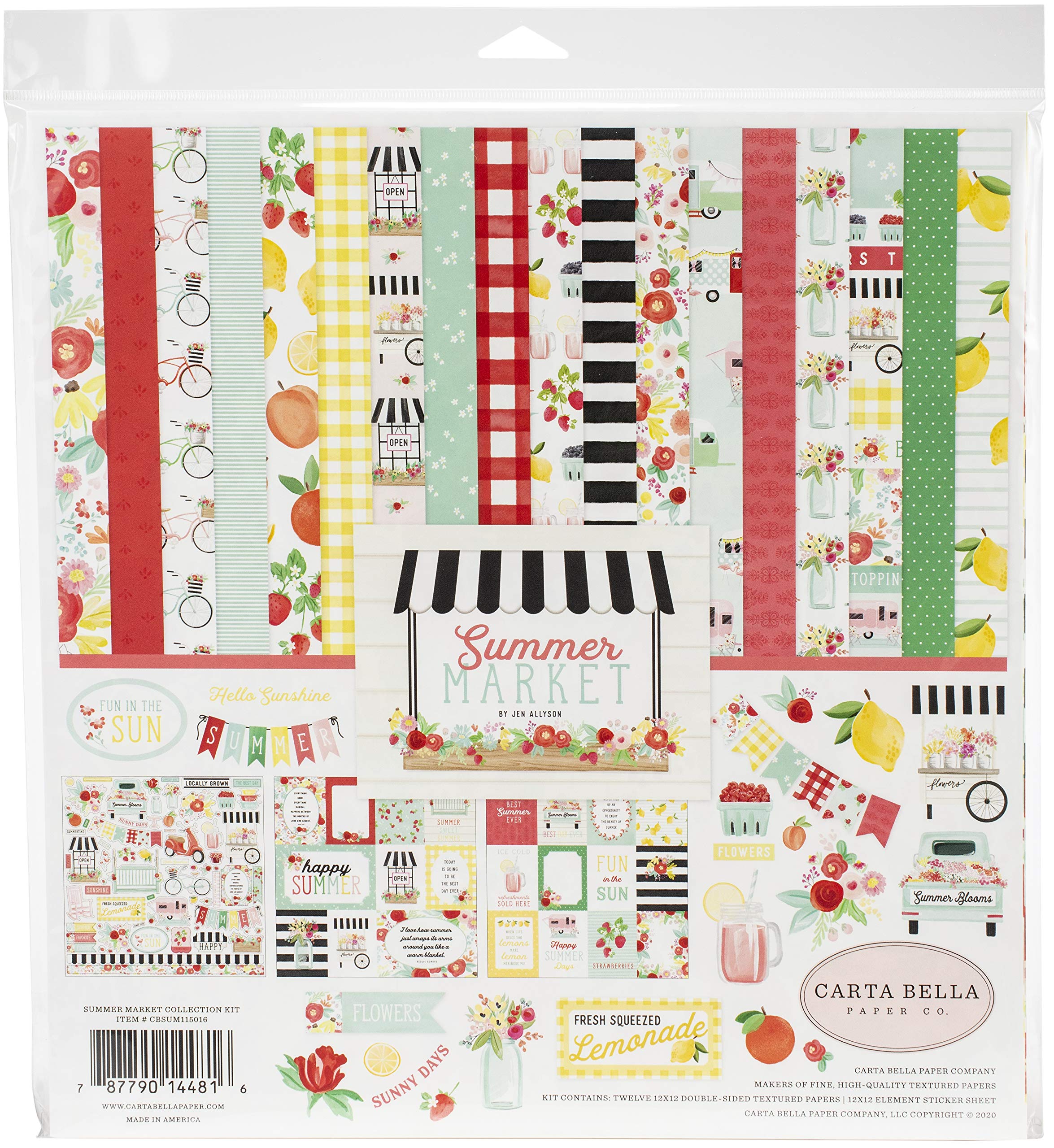 Carta Bella MKT COLLECTIO 12X12 KIT, Paper, Summer Market, One Size