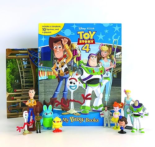 Disney Pixar Toy Story My Busy Books Storybook, 10 figurines