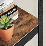 SONGMICS Set of 2 Shelving Units 37x37x150 cm Rustic Brown Black GLR037B02 view 7