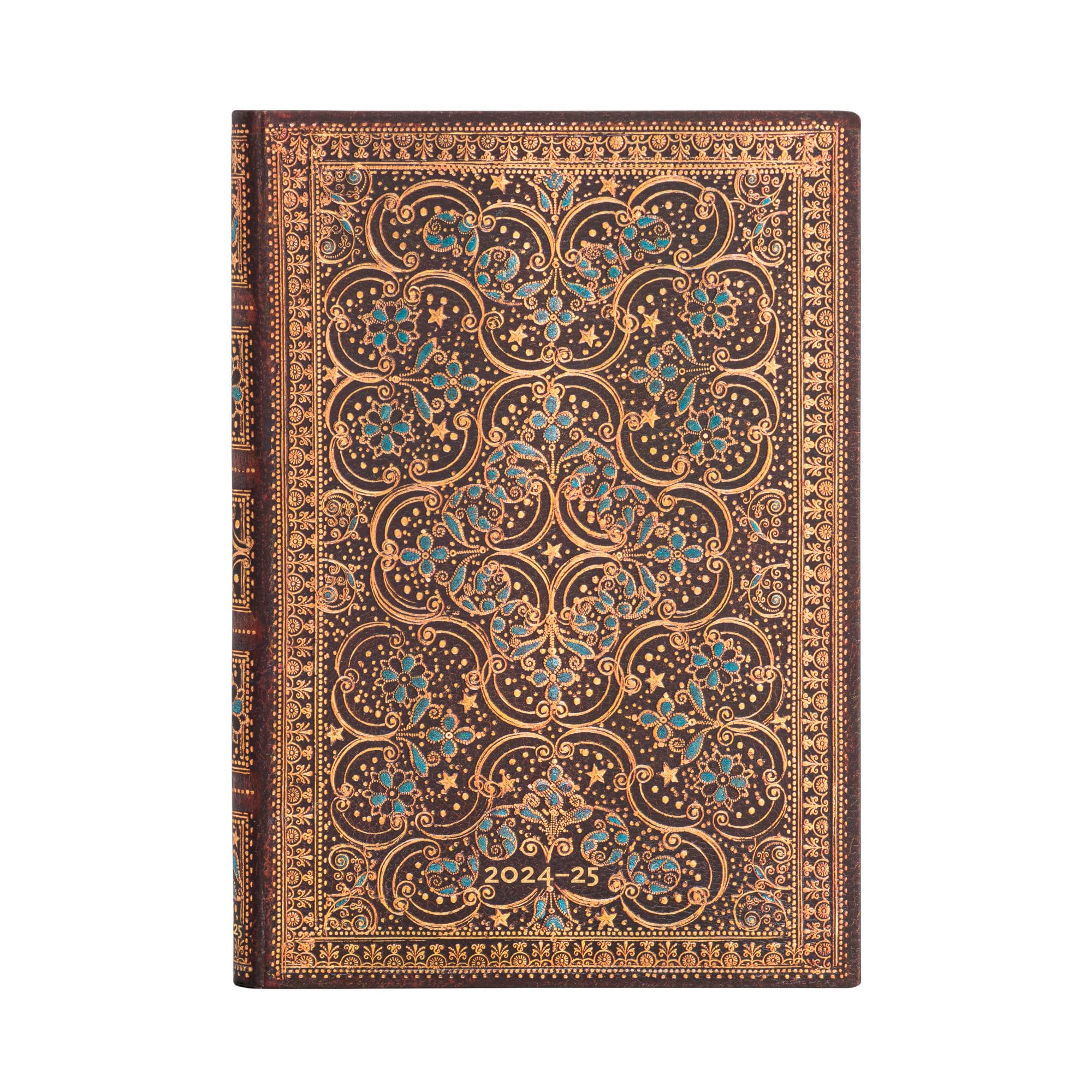 Paperblanks 18 Month Calendar 2025, Restoration, Midi, Horizontal, Elastic Band Closure