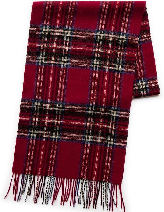 Amazon レディース マフラー ウール100 メンズ マフラー 洗える ロング チェック タータンチェック 秋冬 防寒 暖かい ウォッシャブル マフラー 赤 レッド タータン レッド マフラー 通販