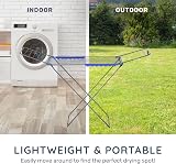CUQOO Premium Foldable Clothes Airer 22 Bars Stainless Steel Drying Rack view 7