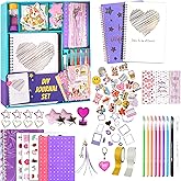 GRACELOOK 2 Pack DIY Journal Kit,journal for girls ages 8-12 journal kit Birthday Gifts,DIY Journal Set for Tween & Teen Girls, Scrapbook kit & Diary Supplies Set