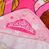 Disney Princess Hooded Towel 100% Cotton Large Poncho Kids Bath Beach Wrap view 9