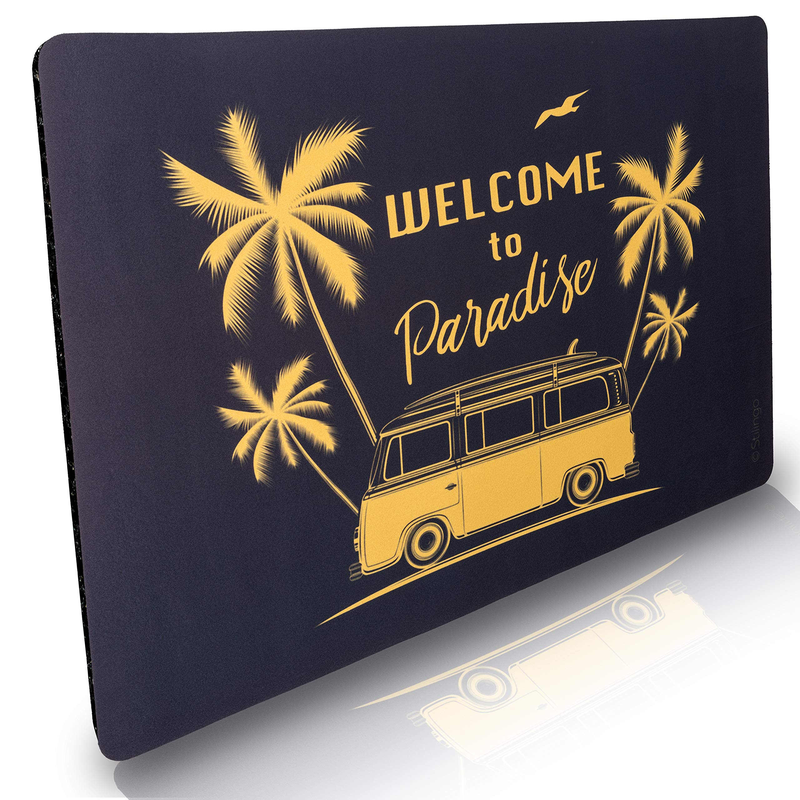 Doormat Welcome to Paradise Design Front Door Dirt Trapper Shoes Scraper Machine Washable