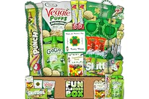 CHATTERING CHIMPS St Patrick’s Day Variety Pack Gift Basket Care Package, Candy, Chips Lucky Irish Themed Gift Box