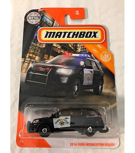 Matchbox 1/64 Diecast Ford Police Interceptor Sheriff - Véhicule D'Urgence - Neuf