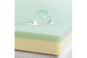 ZINUS 4 Inch Green Tea Memory Foam Mattress Topper, Pressure-Relieving Layers, CertiPUR-US Certified, King