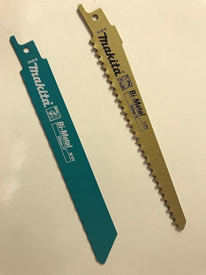 Hoja de sierra sable de vaivén Makita BiMetal. Juego de 1 unidad 130