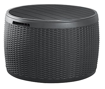 Keter Circa Box Aufbewahrungsbox, 143 L, anthrazit, 67 x 67 x 43.5 cm