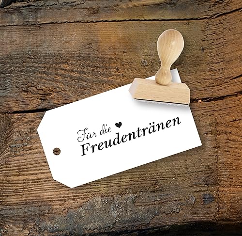 Hochzeit Stempel Für die Freudentränen aus Buchenholz, Qualitätsprodukt aus Österreich, perfekt für DIY Wedding
