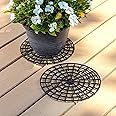 Patio & Deck Floor Protector (Set of 2) | 12 in Perfect Trivet | Plant Base | Outdoor Plant Stand