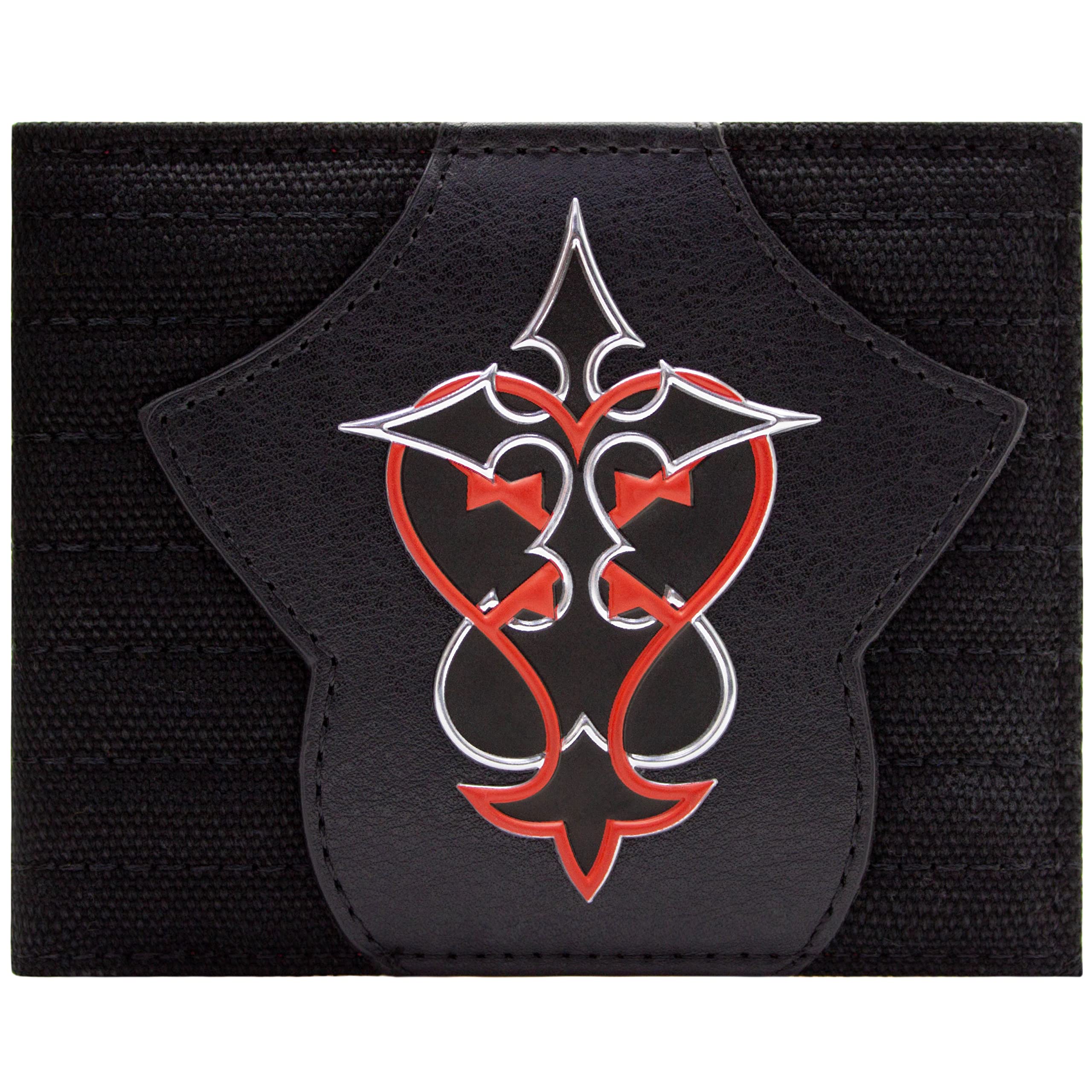 Kingdom Hearts Heartless & Nobody Emblems Wallet Bi-Fold ID & Card Holder, Black