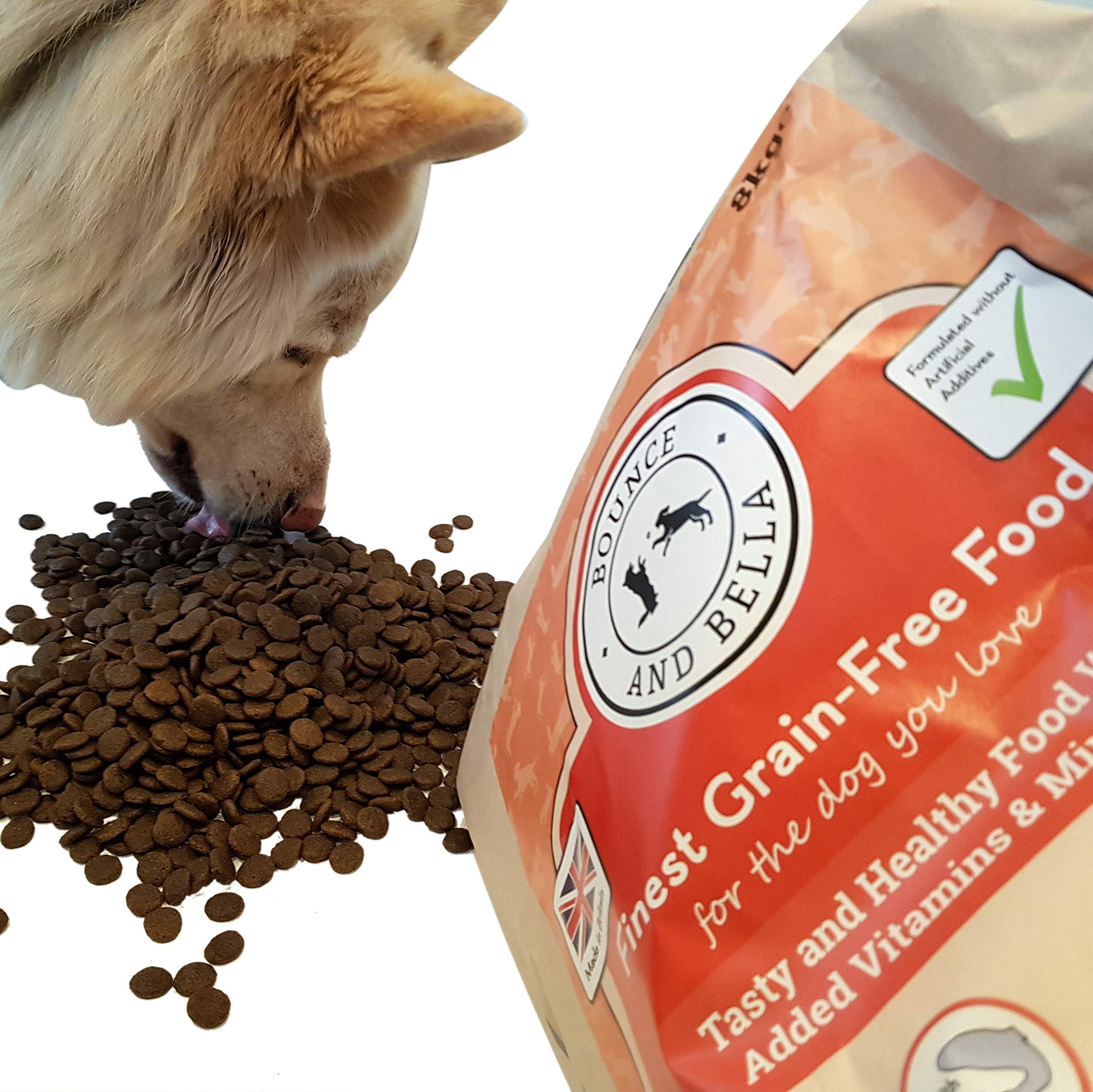 Bounce and Bella Complete Hypoallergenic Dry Dog Food, Salmon, Trout, Sweet Potato & Peas, Grain Free Food for Dogs with Sensitive Stomachs, 8kg