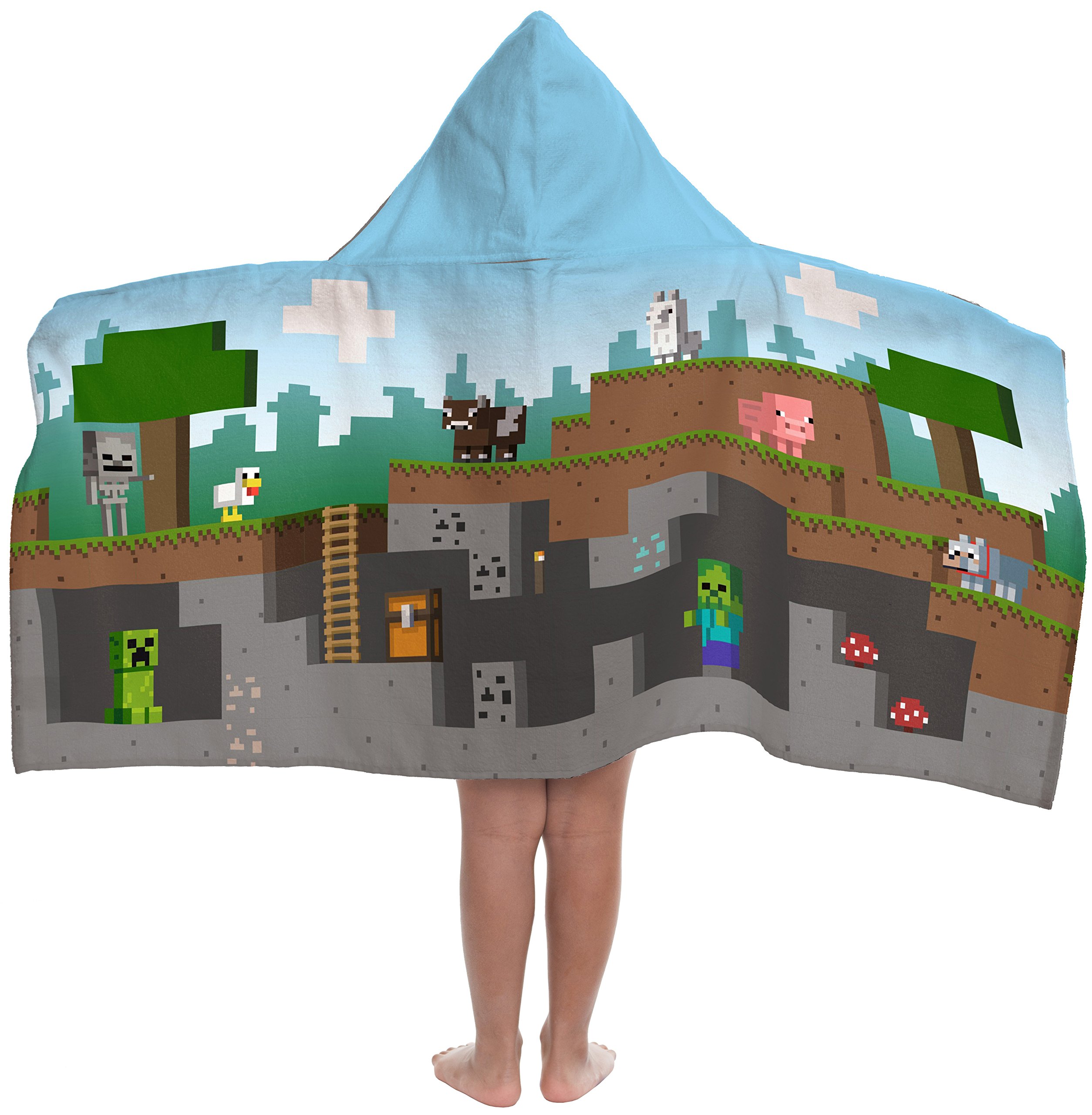 minecraft hooded towel