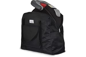 Birdee Durable Backless Booster Seat Travel Bag for Airplane Gate Check and Carrier for Travel - Fits GB Pockit and Most Lightweight Compact Folding Strollers