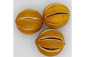 SEEPER 3 Dried Whole Slit Oranges for Potpourri and Bowl Fillers.