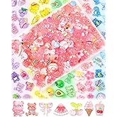 FIVEIZERO 100PCS Cute Slime Charms Bulk Set – Kawaii Flatback Resin Charms for Crafts, Mini Decoden Acrylic Embellishments for Phone Junk Cases, Scrapbooking & DIY Decoration (Pink)