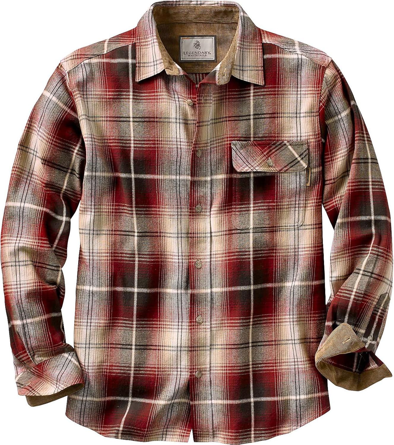 Legendary Whitetails Men's Buck Camp Flannel Shirt: Clothing