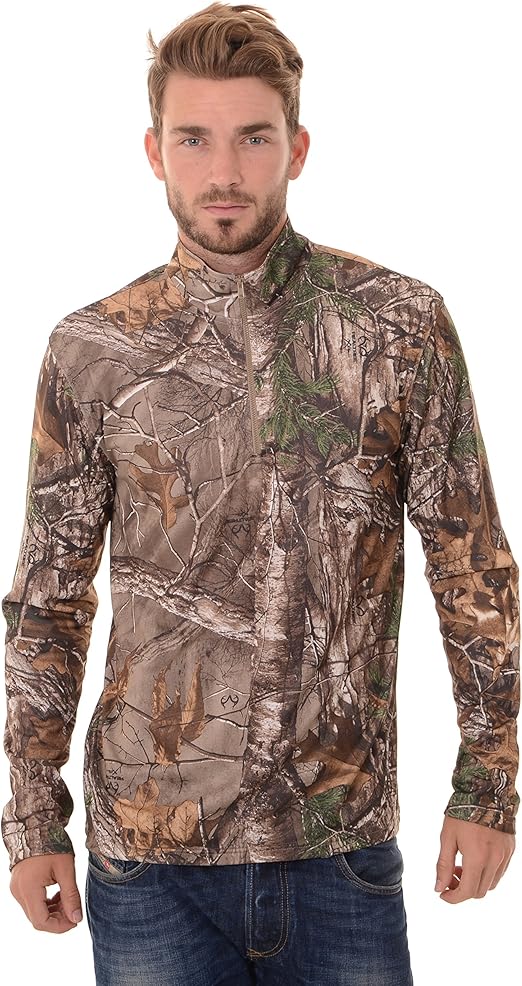 Realtree Men's Long Sleeve 1/4 Performance Shirt, Clothing Amazon Canada