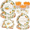 Little Cutie Baby Shower Little Cutie Orange Theme Baby Shower Decorations - Complete 131 Piece Party Set With Backdrop & Balloons Tangerine Fruit Birthday Decor
