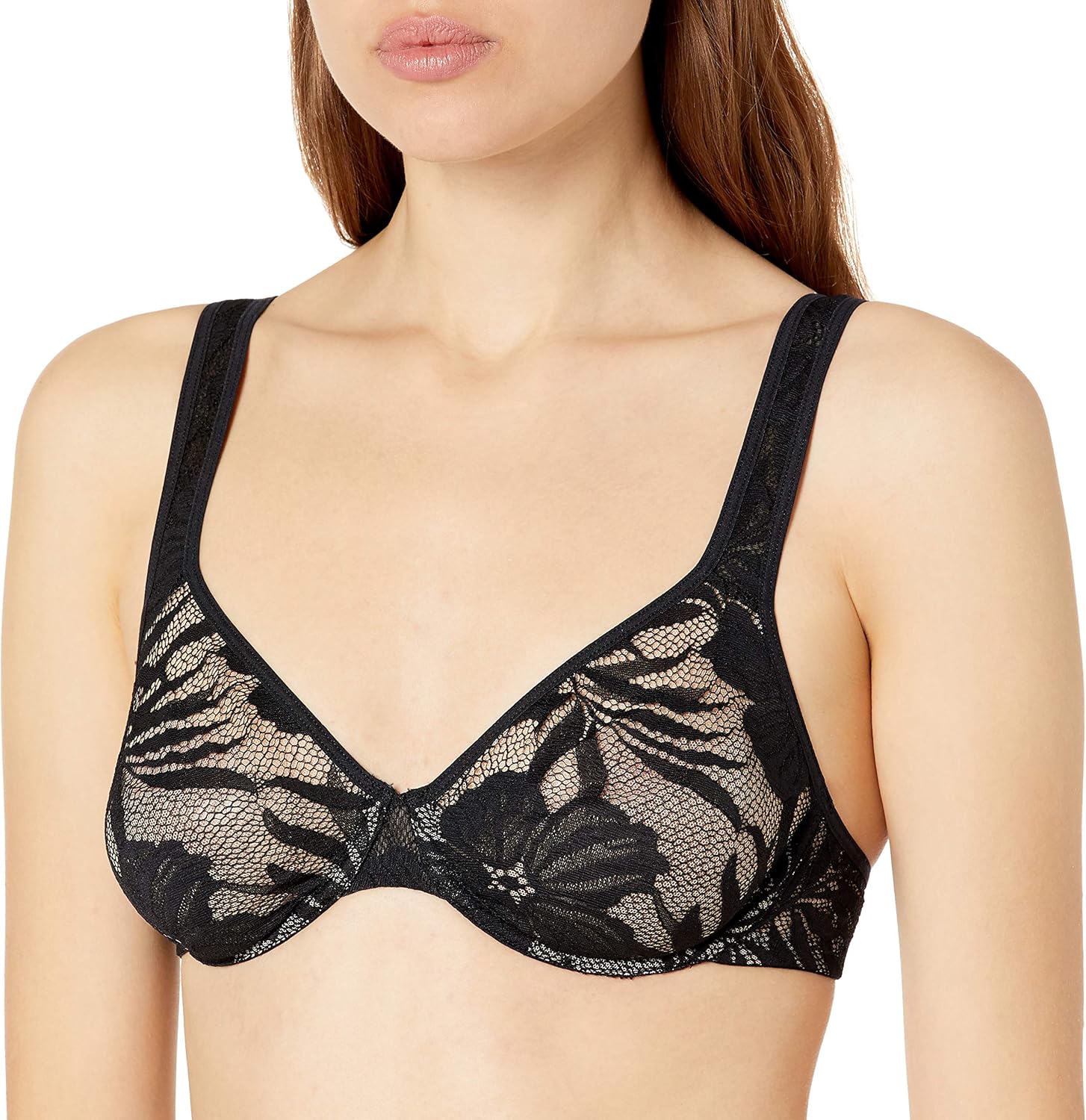 Hanro Women's Lace Illusion Underwire Bra Amazon.co.uk Clothing