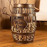 BellaWick Wine Barrel Table - Cork Catcher Accent Table. Cork Holder Decorative and Storage - 2000 Corks - Regular