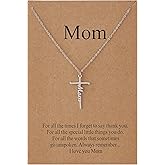 Lcherry Faith Cross Pendant Necklace for Women Religious Christian Jewelry Mother's Day Gifts for Women