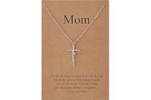 Lcherry Faith Cross Pendant Necklace for Women Religious Christian Jewelry Mother's Day Gifts for Women