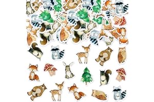 CYODOOS 40Pcs Edible Animal Cupcake Toppers Wafer Paper Woodland Cupcake Toppers Picks for Animal Drink Topper Baby Shower or Birthday Party Decoration