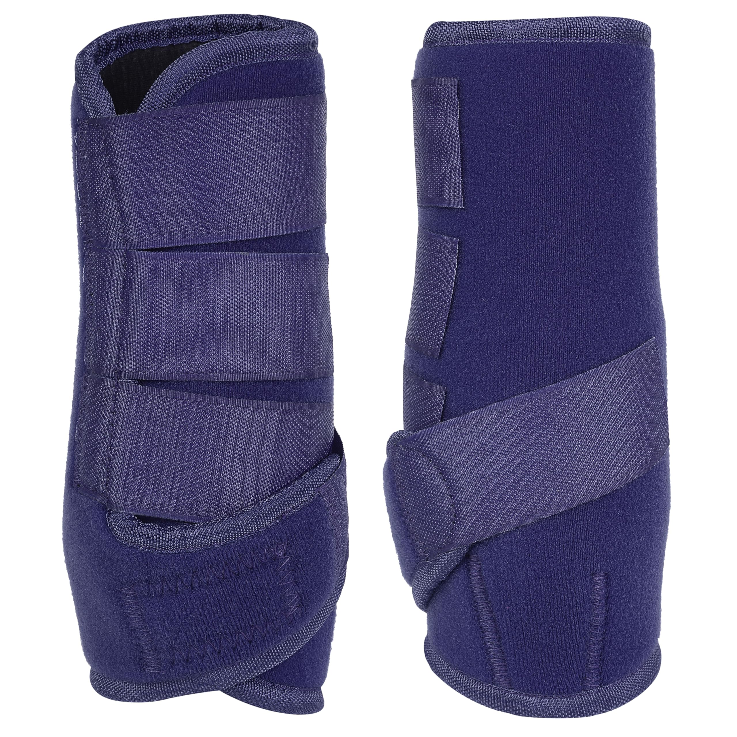 MEDICINE BRUSHING SUPPORT BOOTS HORSE EQUESTRIAN (Extra Large (XL), Navy Blue)