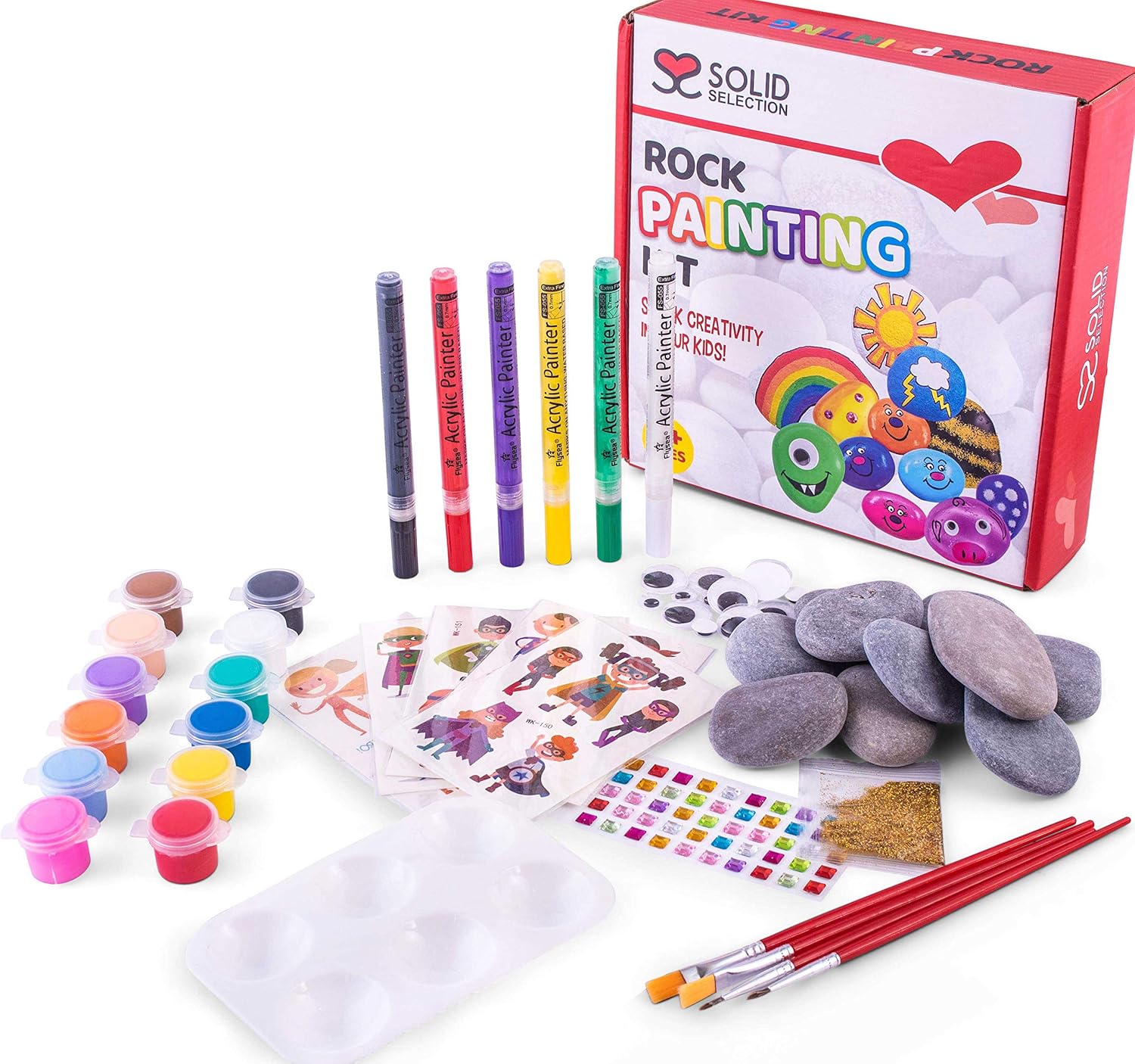 SOLID SELECTION Rock Painting Kit Painting Rocks for Kids