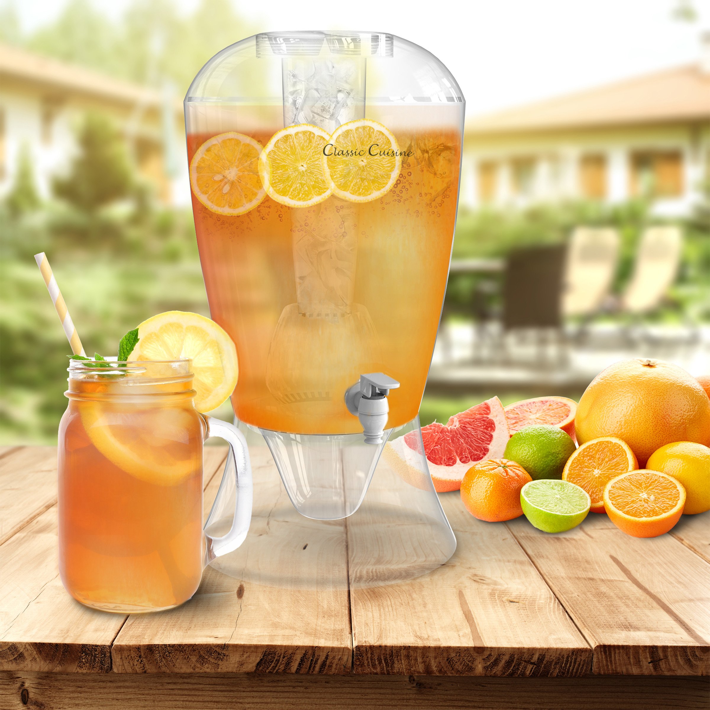 2 Gallon Drink DispenserBPAFree, Shatter Proof, with Detachable Stand