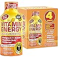 Vitamin Energy Immune+ Extra Strength Energy Shot – Orange Burst – 100% DV B-Vitamins & 260mg Caffeine – Zero Calories, Sugar-Free, Vegan, – Immunity & Energy Support – 1.93 fl oz, 4-Pack