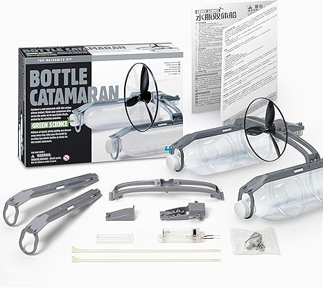 Amazon Com Great Gizmos 4m Kidz Labs Bottle Catamaran Toys Games