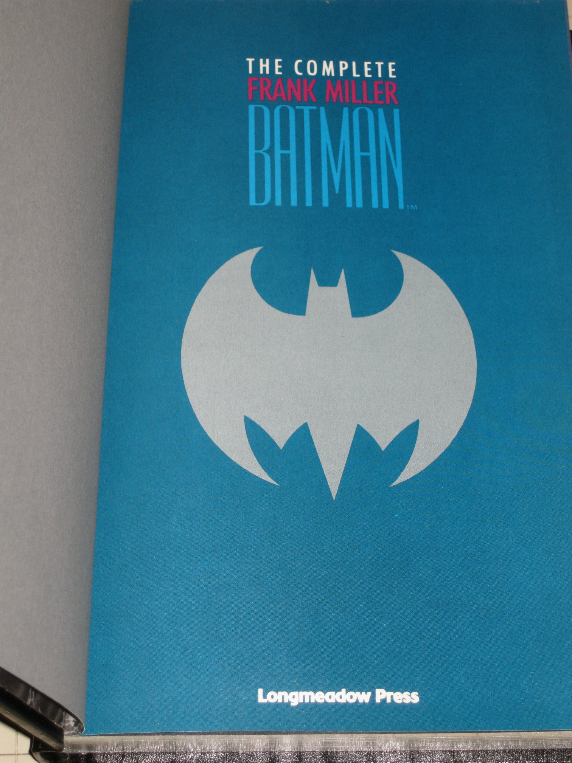 The Complete Frank Miller Batman Miller Frank 9780681409699 Amazon Com Books