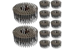 Rockin Rolls Siding Nails 2 Inch - 3600 Count – 15 Degree Wire Collated Coil Siding Nails, Full Round Head Galvanized Steel Nails, Fence Nails for Wood Fencing, Fits Siding Nailer & Coil Nail Gun