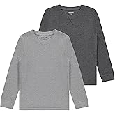Sezzit Boys' 2-Pack Long Sleeve Thermal Shirts – Warm & Breathable Tops for School and Play, Sizes 4-18