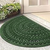 RORA Half Circle Door Mat Front Door Mat Outside Entrance Welcome Mats Outdoor Indoor Semicircular Doormat for Outdoor Half R