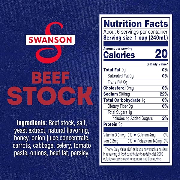 SWANSON BEEF STOCK, 48 OZ CARTON