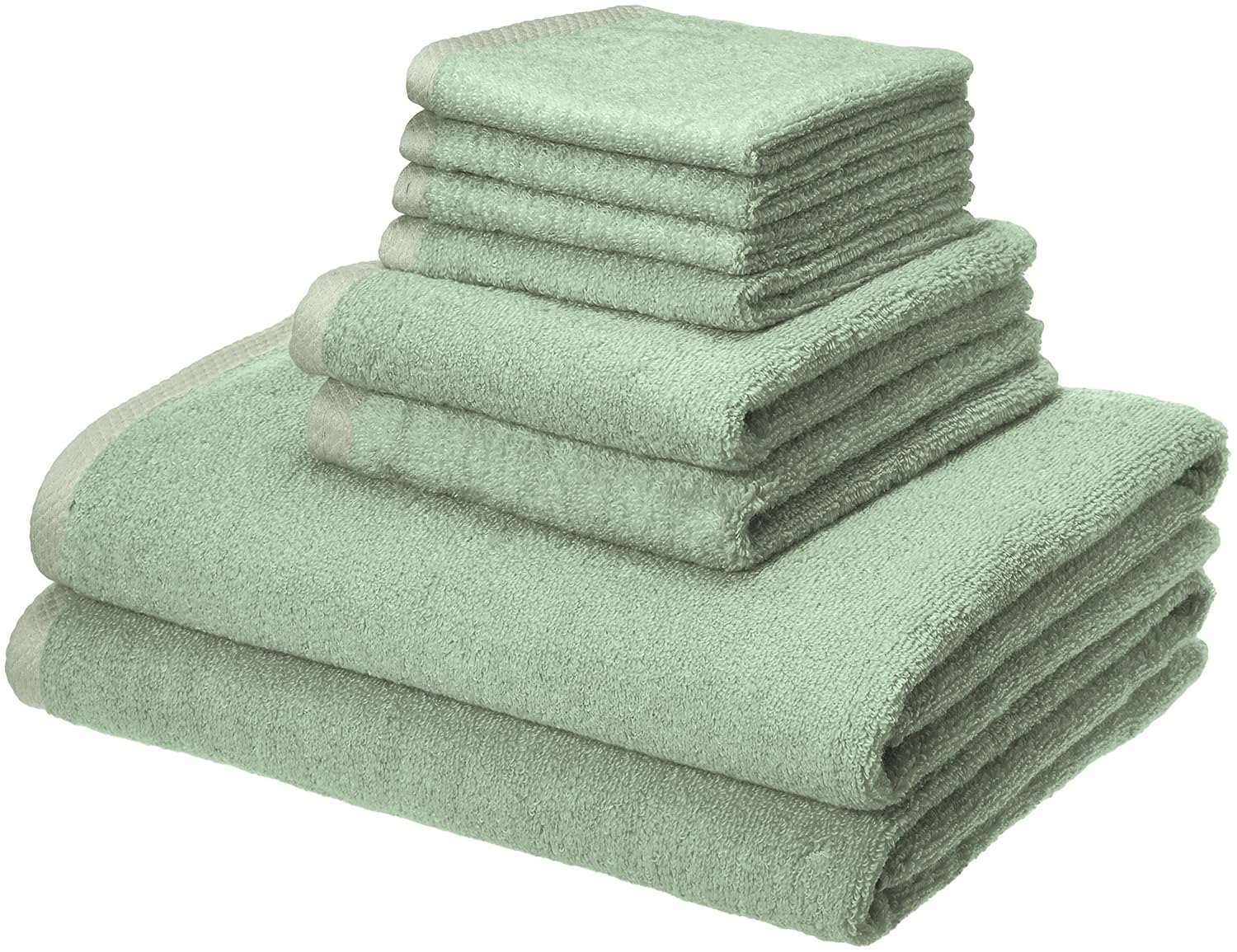 8Piece Set Seafoam Green Basics QuickDry Towels 100 Cotton Towel Sets