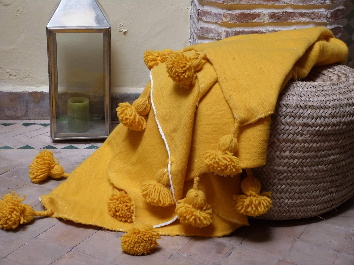 Yellow Pom Pom Blanket 2025
