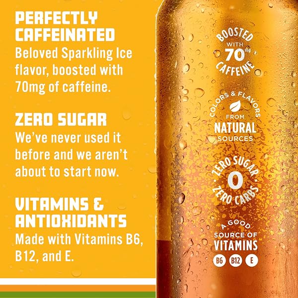 SPARKLING ICE CAFFEINE TEA + LEMONADE SPARKLING WATER WITH CAFFEINE, ZERO SUGAR, WITH ANTIOXIDANTS AND VITAMINS,16 FL OZ CANS (PACK OF 12)