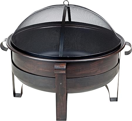 Amazon Com Fire Sense 62339 Cornell Round Fire Pit Brushed