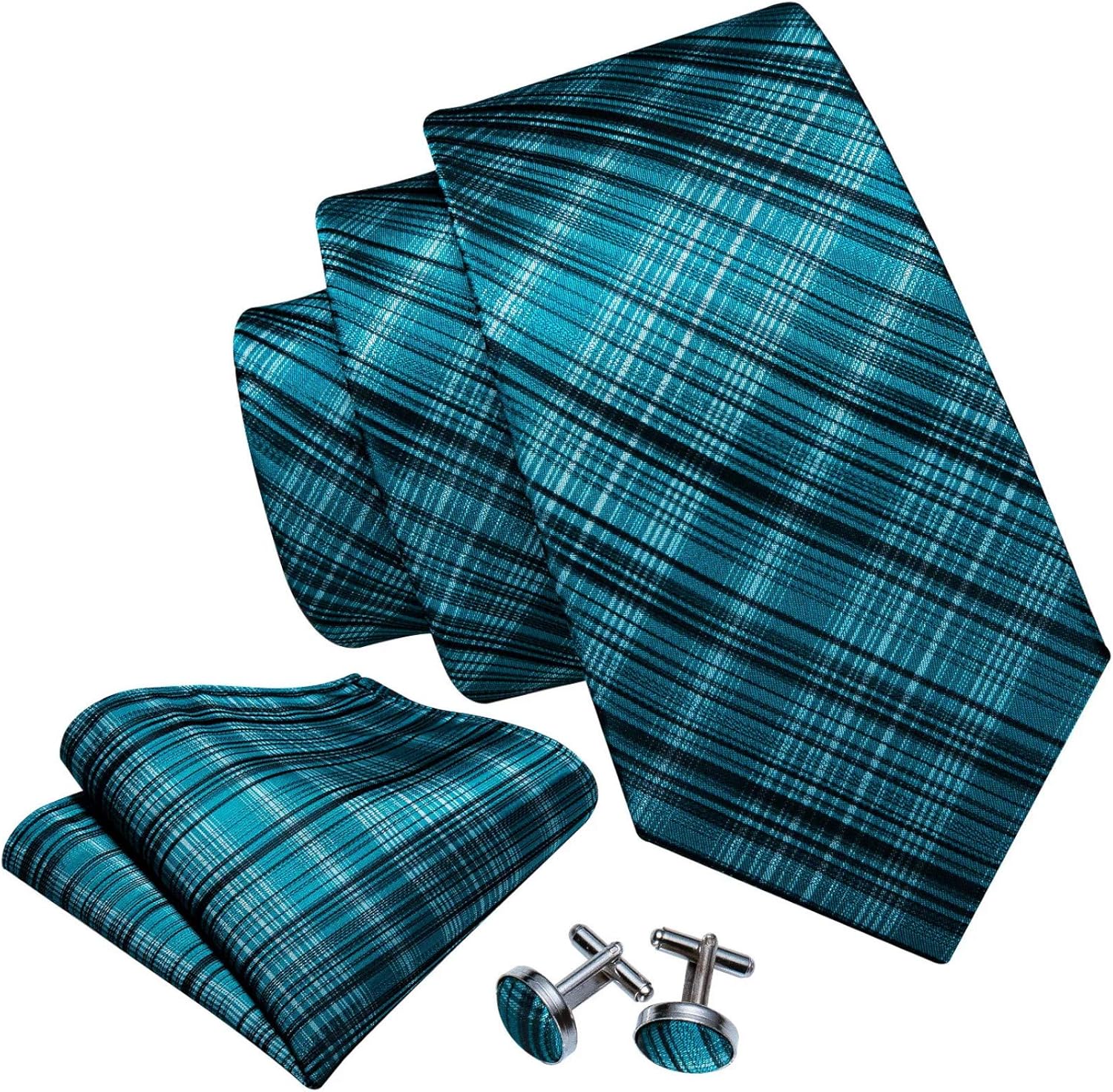 Conjunto de broche de corbata de hombre a rayas azules 100 corbata de seda corbata de fiesta de Conjunto de broche de corbata de hombre a rayas azules 100 corbata de seda corbata de fiesta de